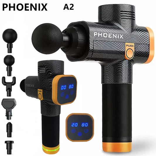 Phoenix A2 Massage Gun Muscle Relaxation Deep Tissue Massager Dynamic Therapy Vibrator Shaping Pain Relief Back Foot Massager