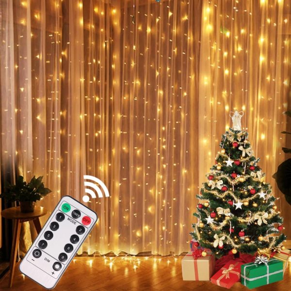 Remote Control USB LED Curtain Lights for Christmas