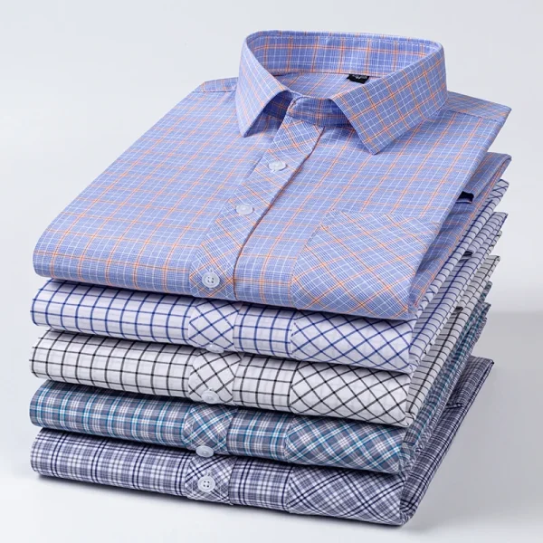 Casual Plaid Style Full Sleeve Cotton Shirts for Men